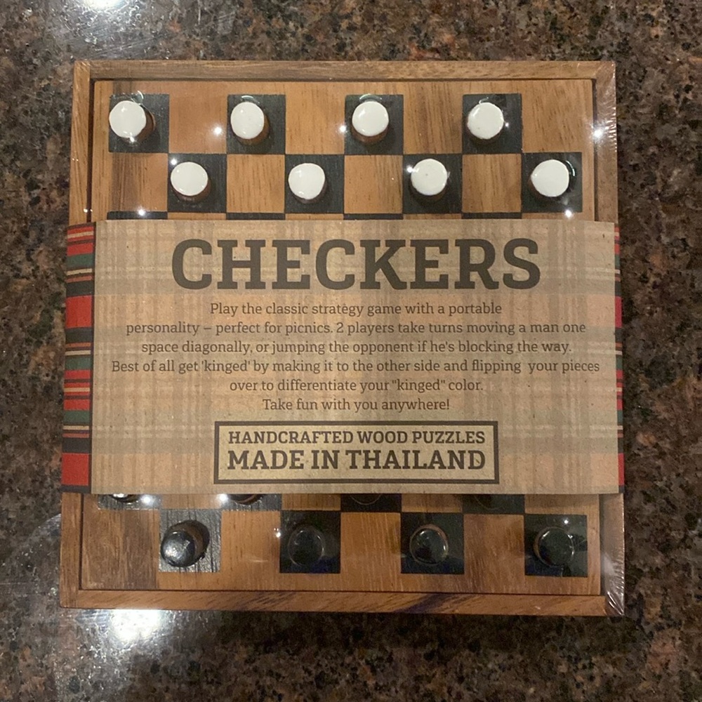 Mini Checkers Travel Size, Brand New